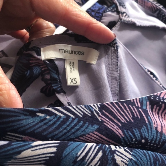 Maurices Romantic Purple Floral Dress Sz XS EUC - Picture 6 of 8